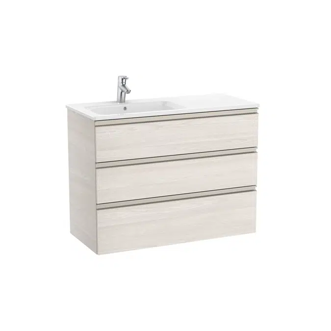 The Gap Unik (base unit with three drawers and left hand basin)
