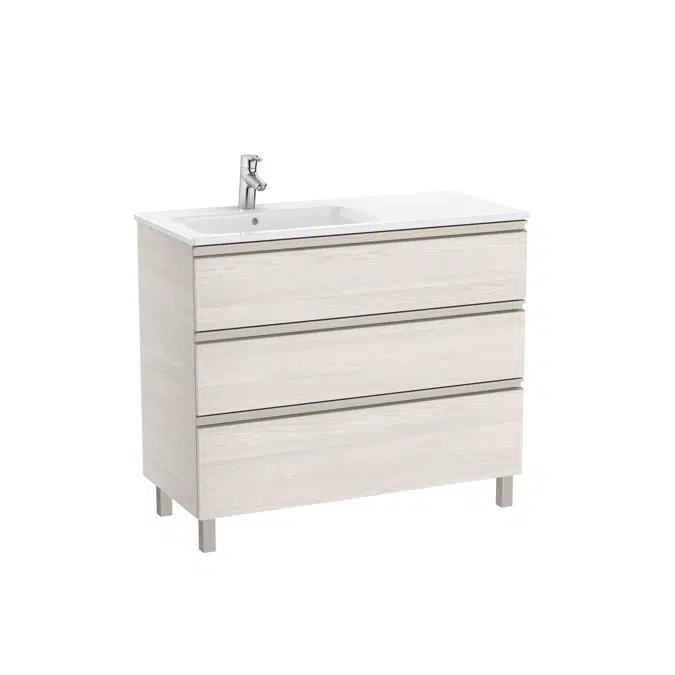 The Gap Unik (base unit with three drawers and left hand basin)