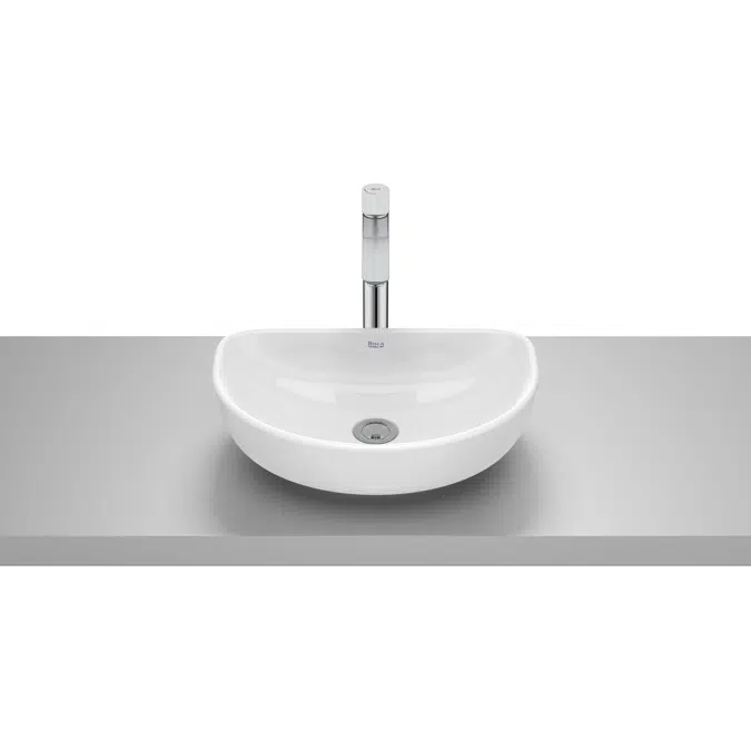 Optica Over countertop vitreous china basin without taphole