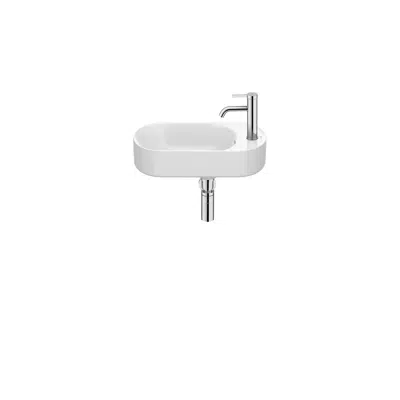 imagen para Meridian - Compact asymmetric wall-hung Fineceramic® basin