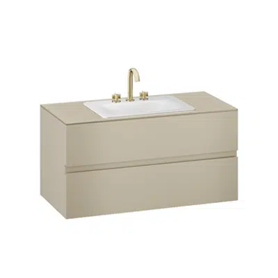 ARMANI - BAIA 1200 mm wall-hung furniture for deck-mounted basin mixer and countertop washbasin 이미지