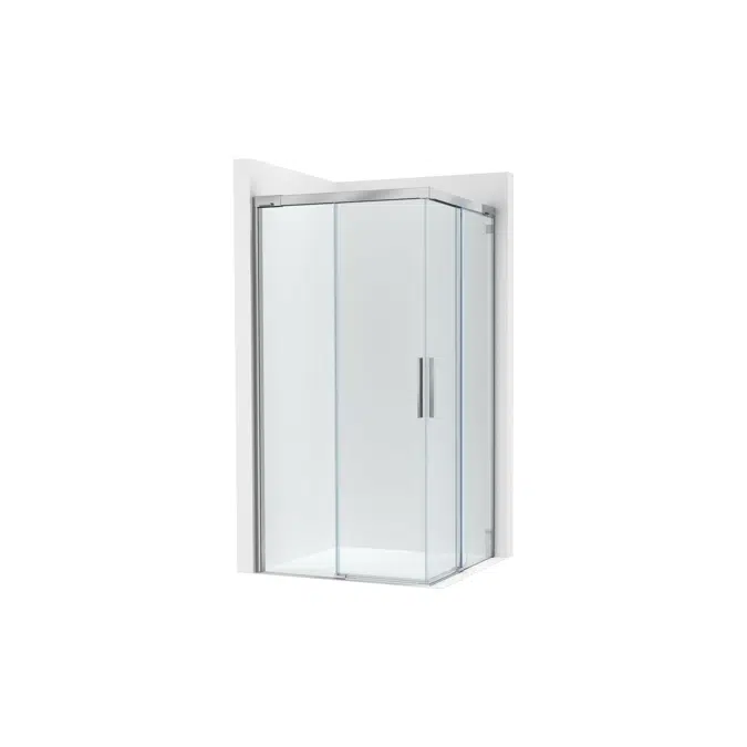 Naray L2 - Lateral shower enclosure with 1 sliding door + 1 fixed panel