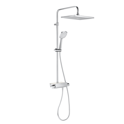 Image for Deck SQUARE - Thermostatic shower column with shelf
