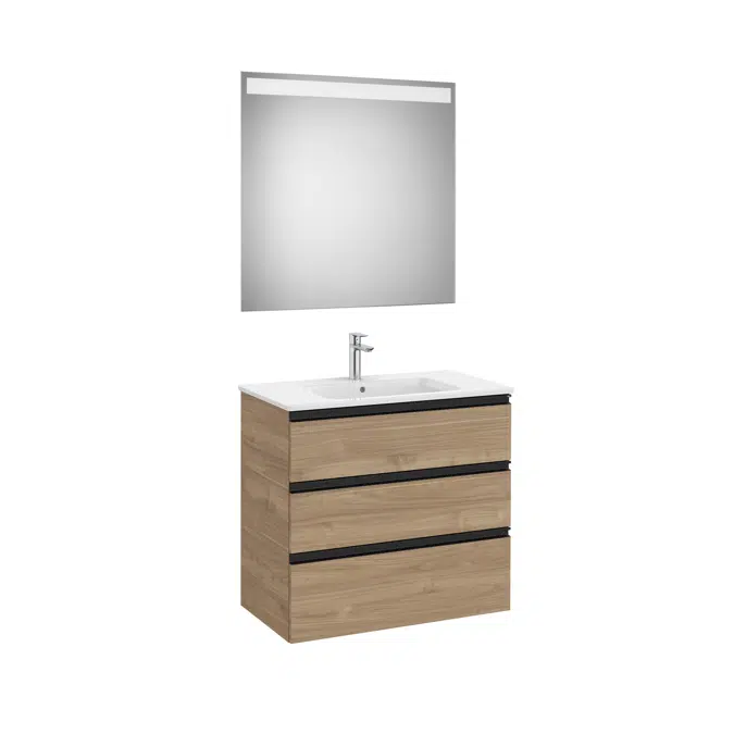 THE GAP 805 Pack (base unit 3 drawers, basin and LED mirror)