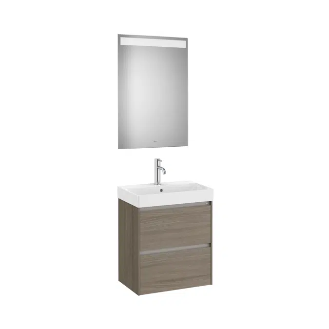 ONA Pack (compact base unit with two drawers, basin and LED mirror)