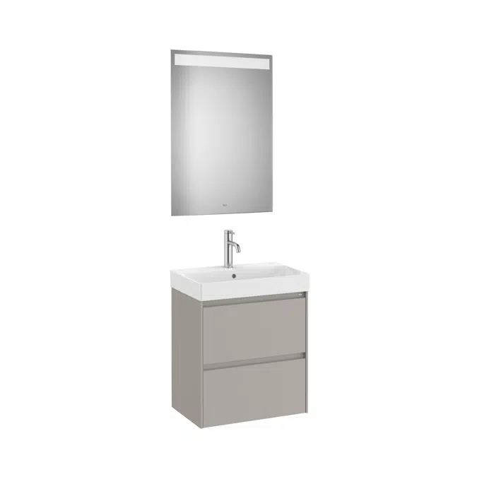 ONA Pack (compact base unit with two drawers, basin and LED mirror)