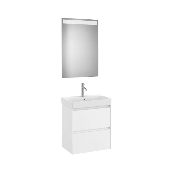 ONA Pack (compact base unit with two drawers, basin and LED mirror)