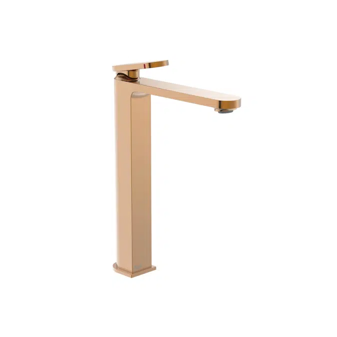 Kay - Basin mixer with smooth body and click-clack waste. Includes flexible supply hoses. Cold Start. XL-Size.