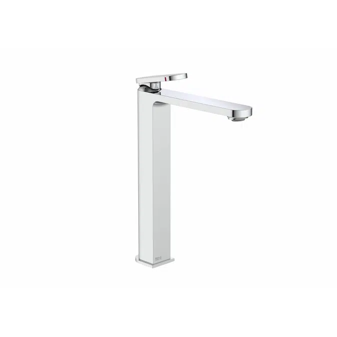 Kay - Basin mixer with smooth body and click-clack waste. Includes flexible supply hoses. Cold Start. XL-Size.