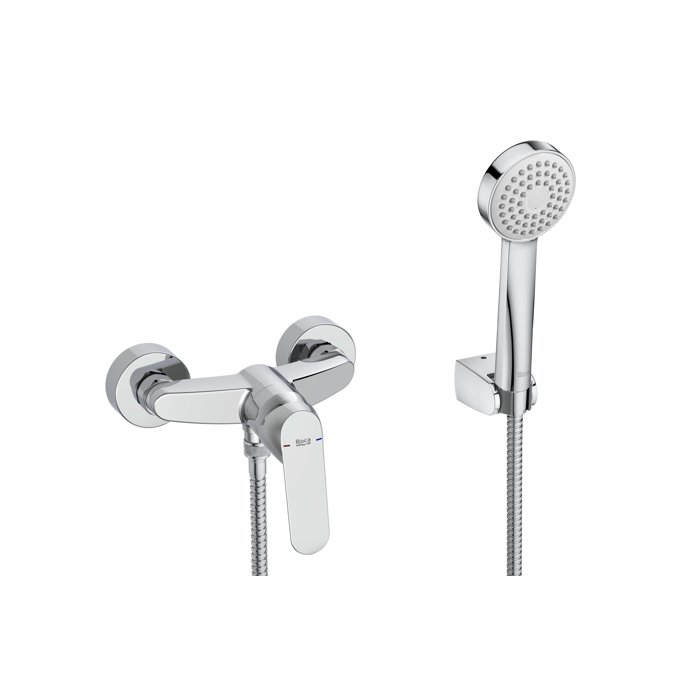 BIM objects Free download! ALFA Wallmounted shower mixer, handshower
