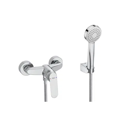 Image for ALFA Wall-mounted shower mixer, handshower, 1,50 m flexible hose and wall bracket