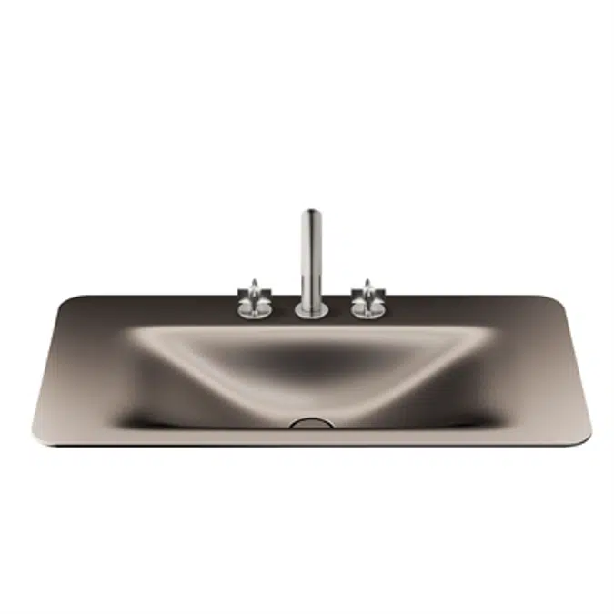 ARMANI - BAIA 900 mm countertop washbasin for 3-hole basin mixer