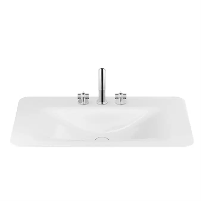 ARMANI - BAIA 900 mm countertop washbasin for 3-hole basin mixer
