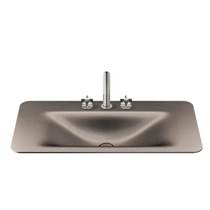 ARMANI - BAIA 900 mm countertop washbasin for 3-hole basin mixer