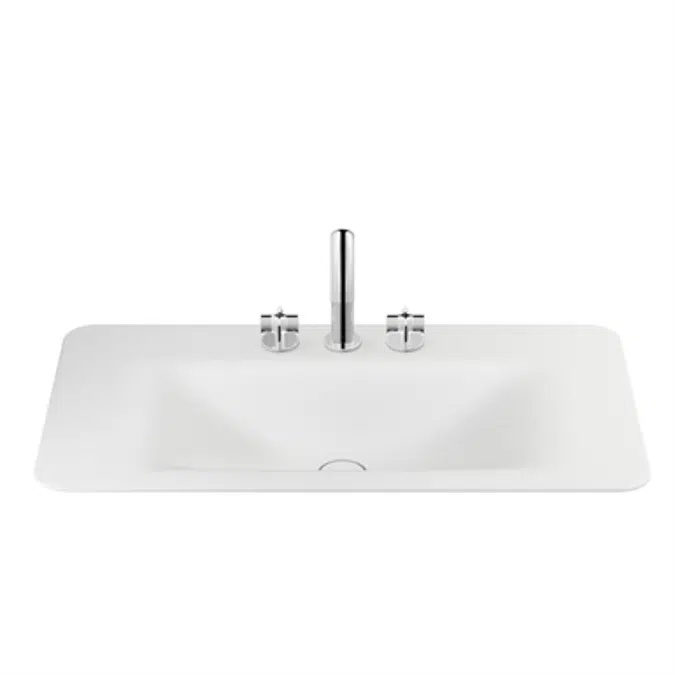 ARMANI - BAIA 900 mm countertop washbasin for 3-hole basin mixer