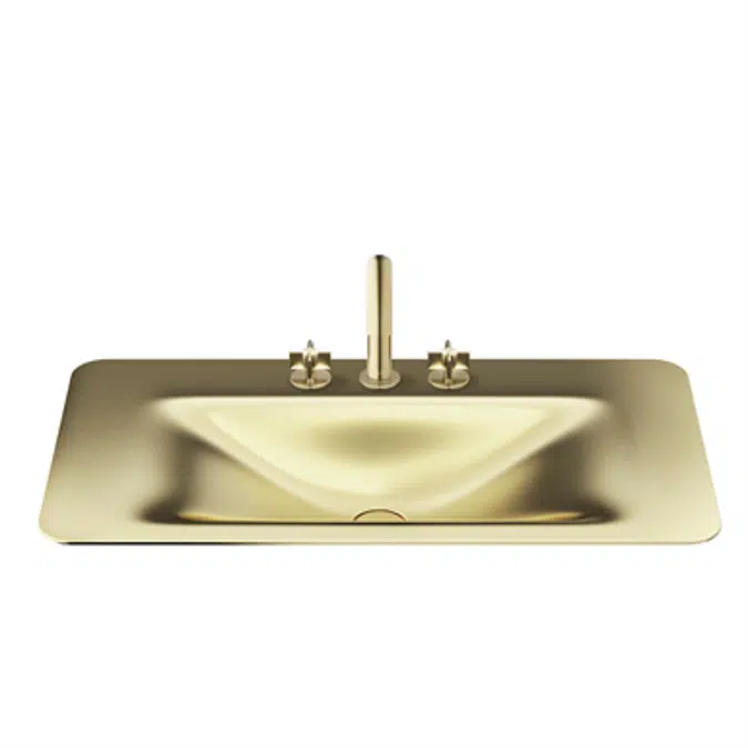 ARMANI - BAIA 900 mm countertop washbasin for 3-hole basin mixer
