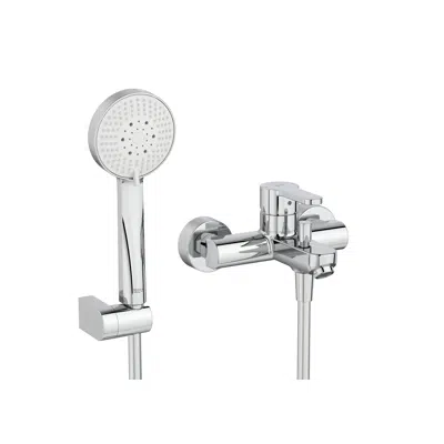 Зображення для L20 Round - Wall-mounted bath-shower mixer with automatic diverter with retention