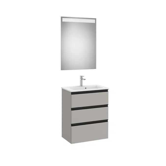 THE GAP 605 Pack (compact base unit 3 drawers, basin and LED mirror)