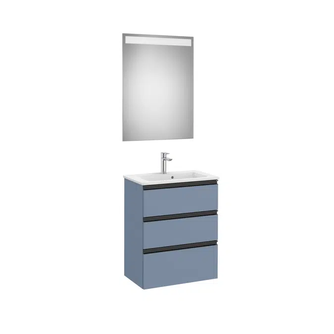 THE GAP 605 Pack (compact base unit 3 drawers, basin and LED mirror)