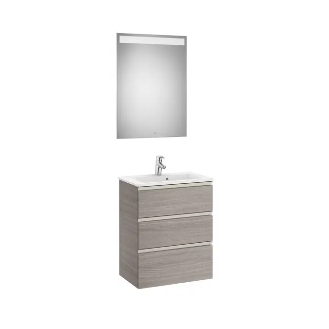 THE GAP 605 Pack (compact base unit 3 drawers, basin and LED mirror)