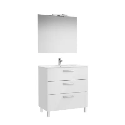 imagen para VICTORIA BASIC Family Pack 805 (base unit with three drawers, basin, mirror and LED wall light)