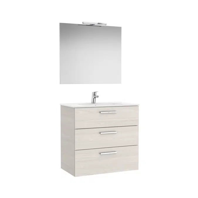 VICTORIA BASIC Family Pack 805 (base unit with three drawers, basin, mirror and LED wall light)