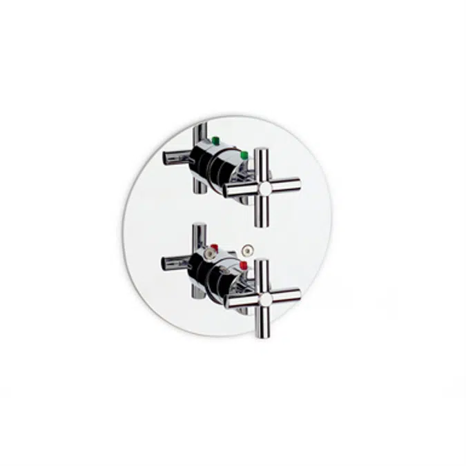 LOFT Built-in thermostatic bath-shower mixer with diverter-flow regulator