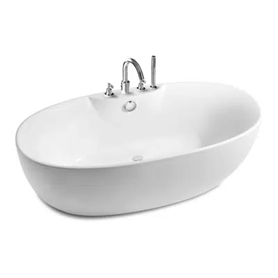 Image for VIRGINIA Oval free standing acrylic one piece bath with bath-shower mixer