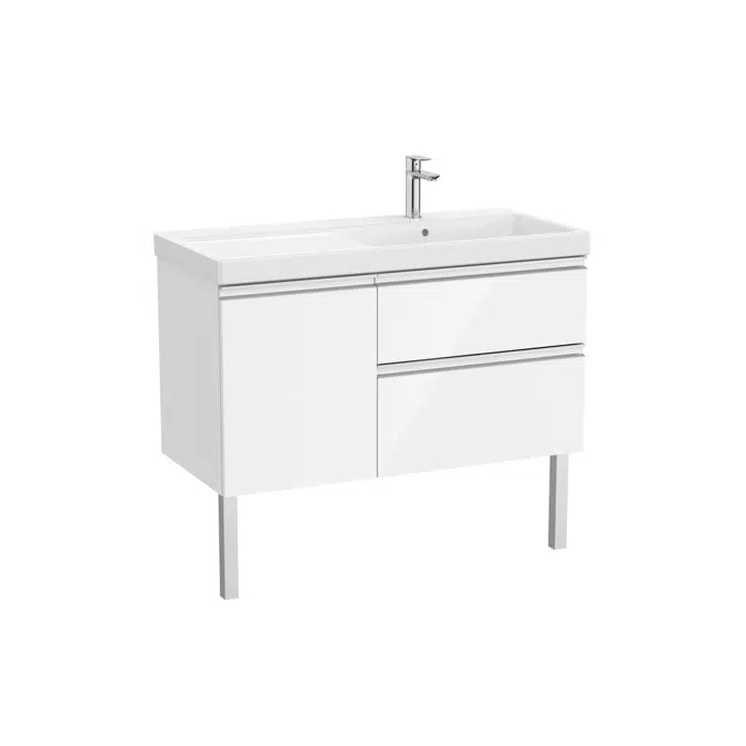 The Gap Unik (base unit with two drawers, one door and basin on the right)