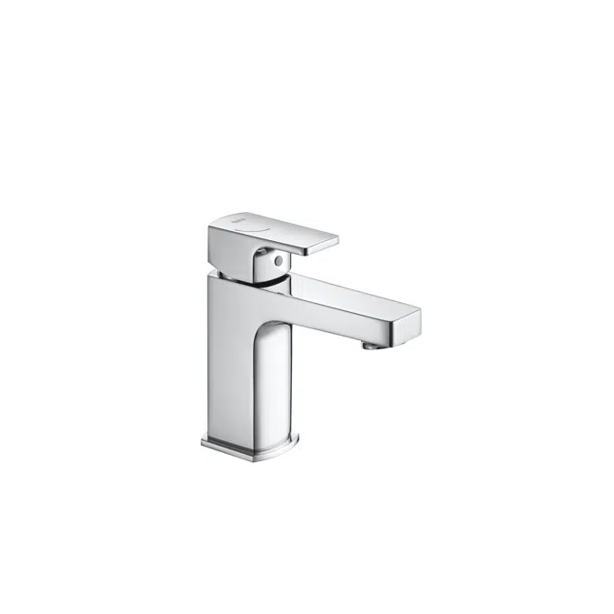 L90 Compact smooth body basin mixer with click-clack pop-up waste, Cold Start
