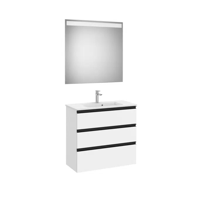THE GAP 805 Pack (compact base unit 3 drawers, basin and LED mirror)