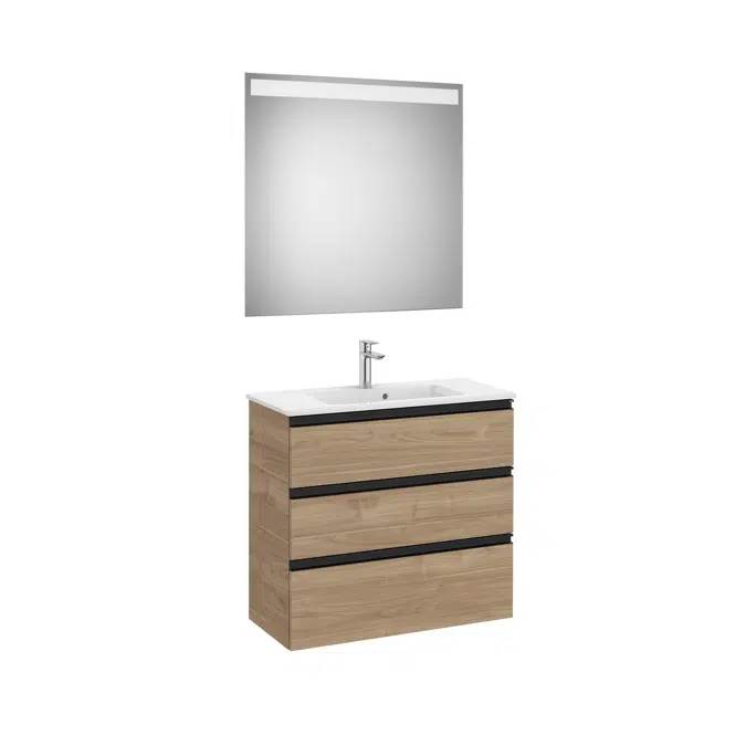 THE GAP 805 Pack (compact base unit 3 drawers, basin and LED mirror)