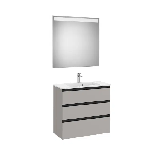THE GAP 805 Pack (compact base unit 3 drawers, basin and LED mirror)