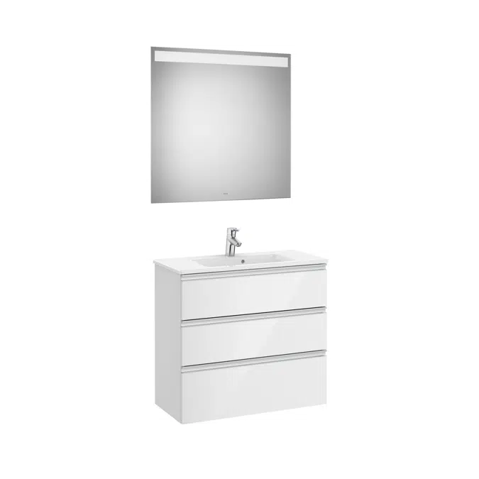 THE GAP 805 Pack (compact base unit 3 drawers, basin and LED mirror)