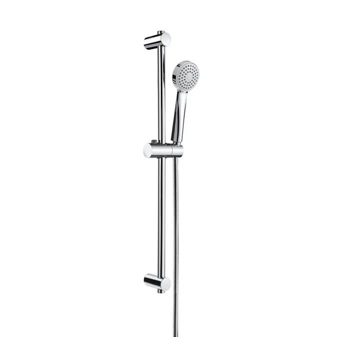 Stella Shower kit with Stella 80/1 handshower, 700 mm slide bar with adjustable handshower bracket and flexible hose
