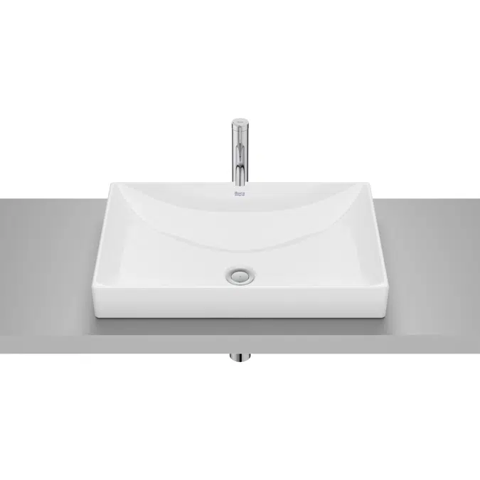 In countertop FINECERAMIC® basin without taphole
