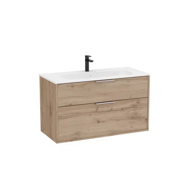 Optica Unik - Base unit with two drawers and ceramic basin