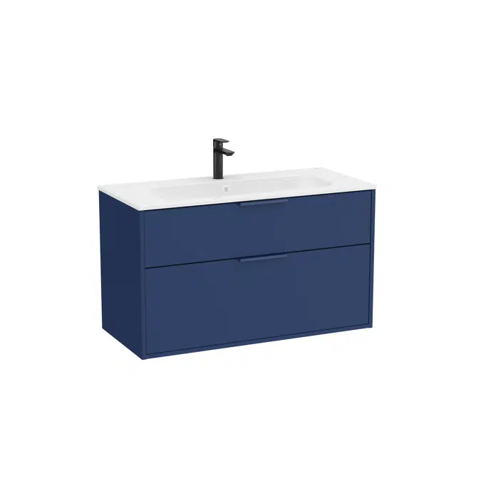 Optica Unik - Base unit with two drawers and ceramic basin