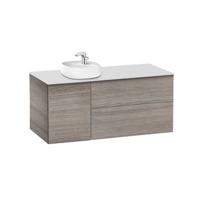 BEYOND Base unit for over countertop basin on the left
