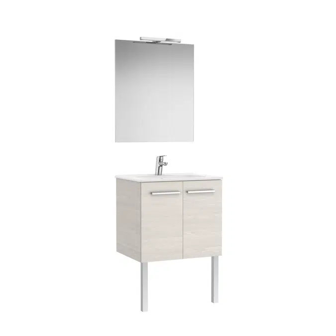 Victoria Pack (base unit with two doors, basin, mirror and LED spotlight)