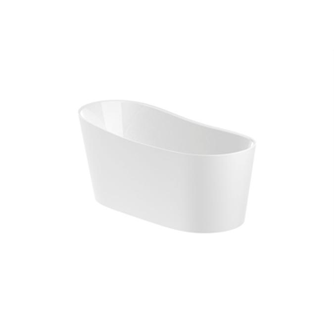 MAUI ROUND - Stonex® oval bathtub with click-clack waste and trap