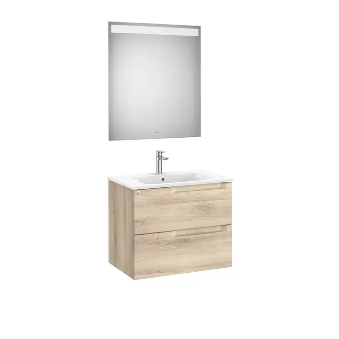Aleyda Pack (base unit with 2 drawers, basin and LED mirror)