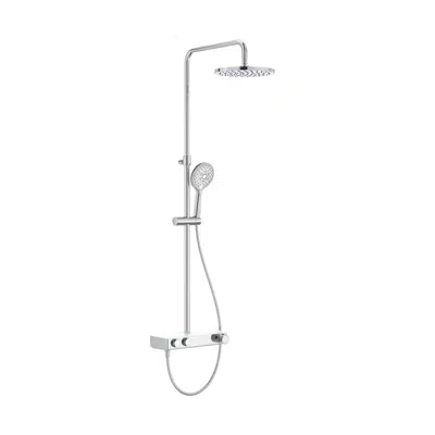 Image for Index-T Switch Thermostatic shower column with shelf for shower