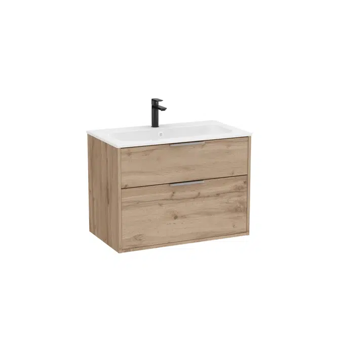 Optica Unik - Base unit with two drawers and ceramic basin