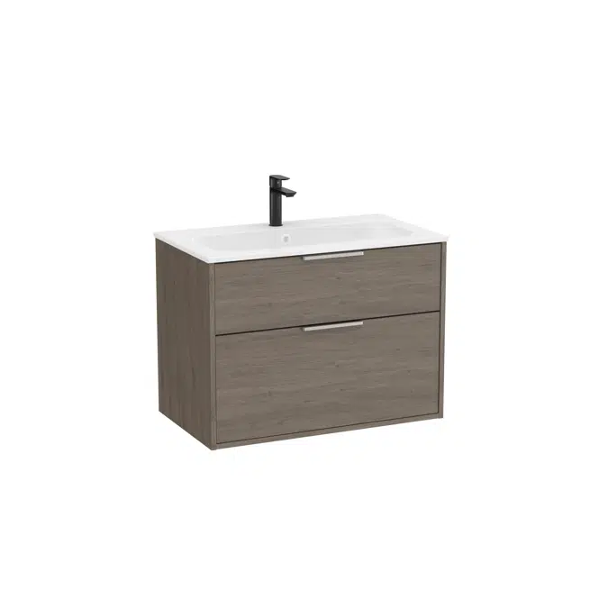 Optica Unik - Base unit with two drawers and ceramic basin