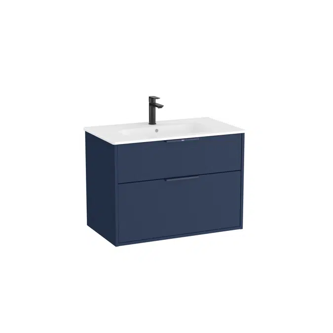 Optica Unik - Base unit with two drawers and ceramic basin