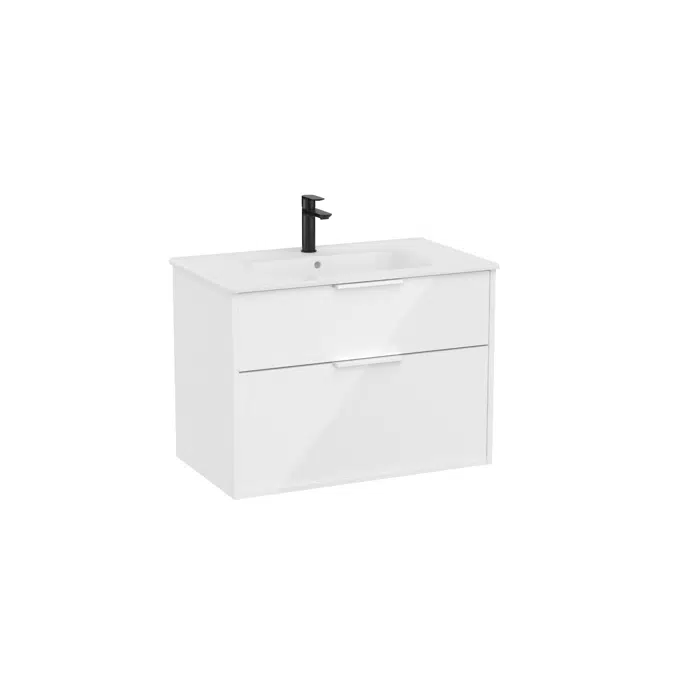 Optica Unik - Base unit with two drawers and ceramic basin