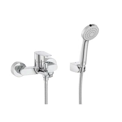画像 Victoria Plus Wall-mounted bath-shower mixer with accessories