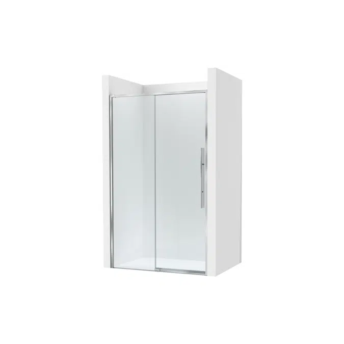 Brisa L2-E - Front shower enclosure with 1 sliding door + 1 fixed panel