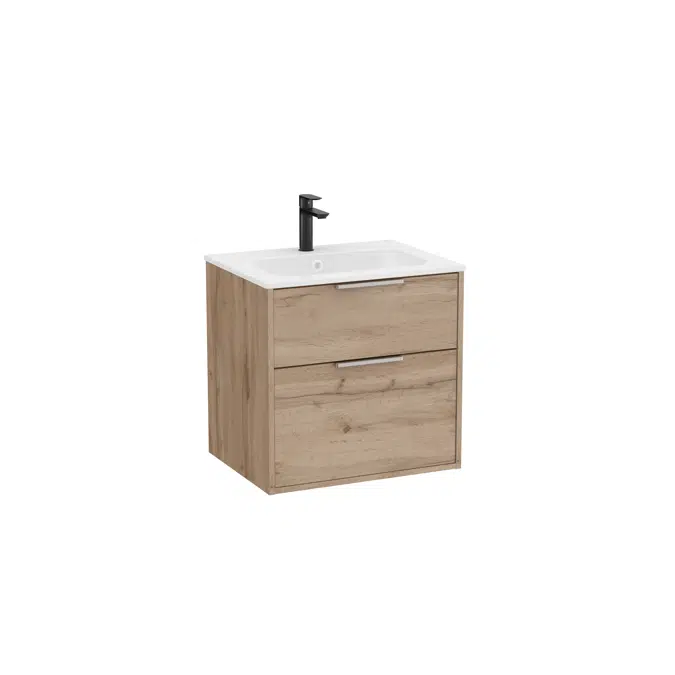 Optica Unik - Base unit with two drawers and ceramic basin